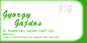 gyorgy gajdos business card